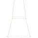 Z-Bar Rise LED 26 inch Matte white Pendant Ceiling Light, Square